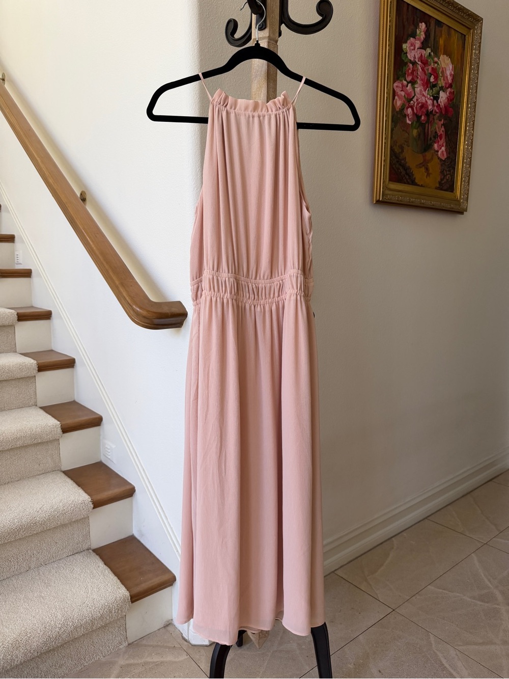 H&M Blush Pink Sleeveless Maxi Dress